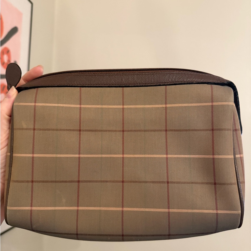 Vintage Burberrys Nova Check Canvas & Leather Clutch Bag Small Handbag - Picture 6 of 12